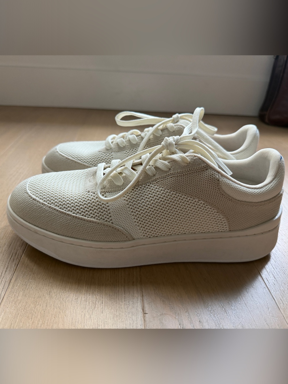 Rothy's Cream Knit Low-Top Sneakers